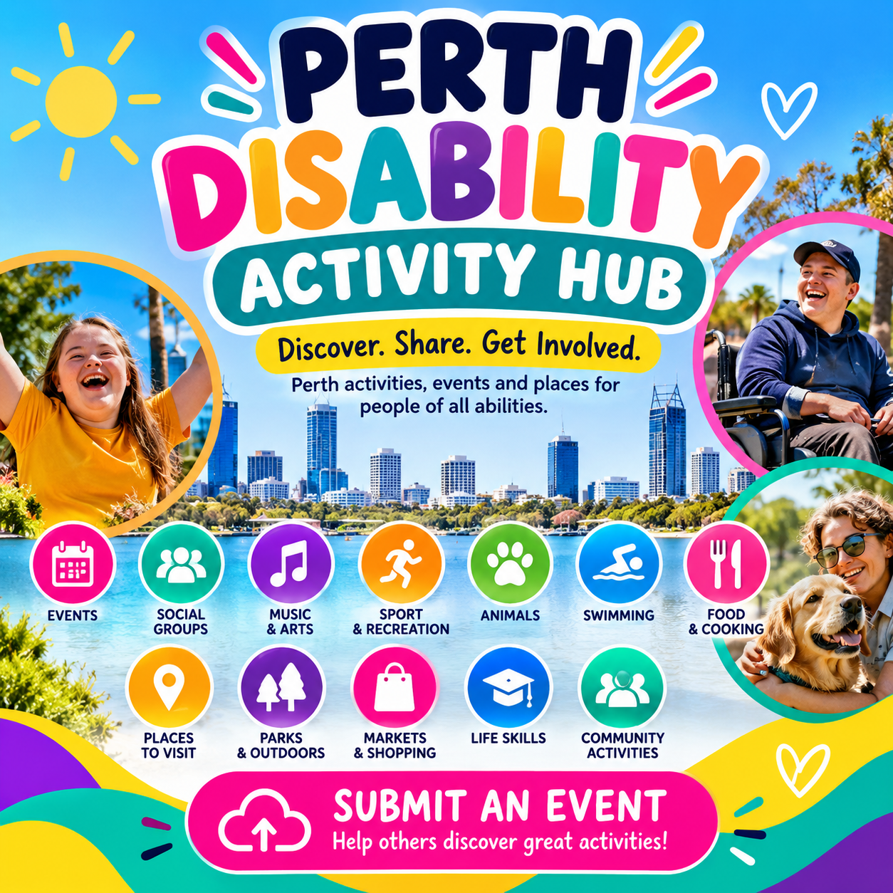 WA Disability Activity Hub categories